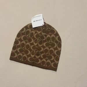 Coach Tan Signature Beanie